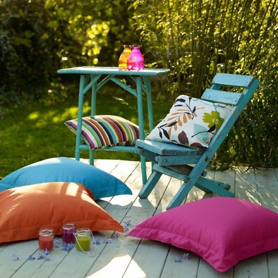 Garten Lounge Relaxen sitzkissen bunte farben