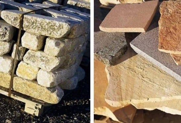 Garten Mauer bauen-Sand Stein
