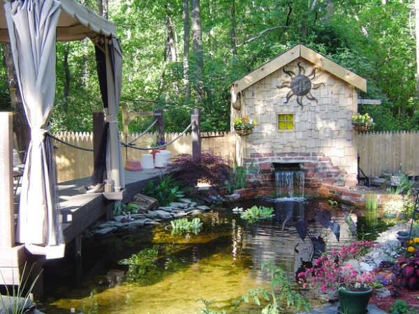 Gartenteiche bauen Wasserfall-Gartenideen Gestaltungen