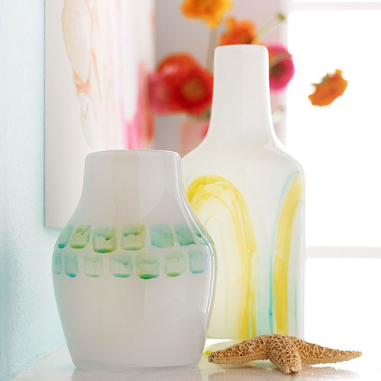 Geschenke Muttertag Vasen selber basteln malen