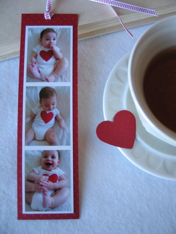 Geschenke zum Muttertag ideen babyfotos lesezeichen basteln