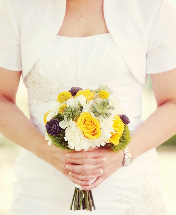 Hochzeit Deko Ideen Blumenstrauß gelbe Sommerblumen