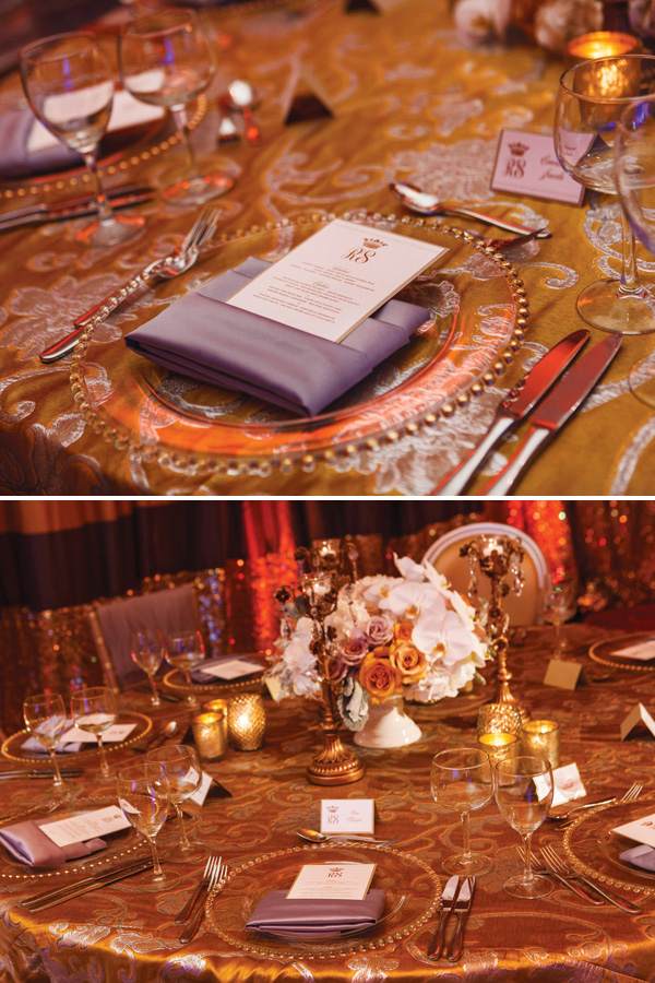 Hochzeit Einladung Namensschilder Tisch klassische Ornamente