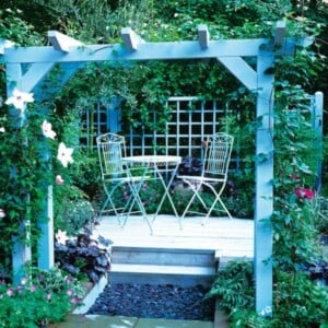 Holz Pergola umweltfreundliche geldsparende Garten anlegen Ideen