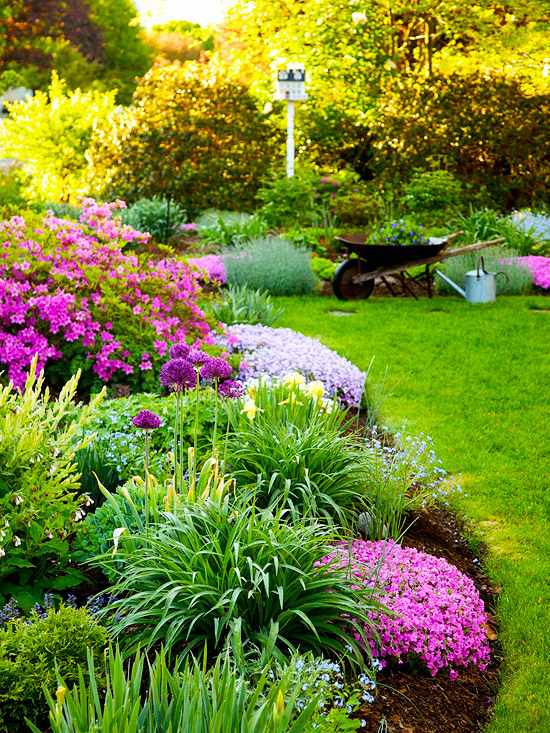 garten gartengestaltung pflanzen blumengarten deavita regenbogenfarben allen gartendeko