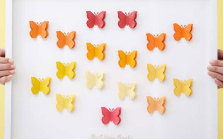 Kinder Basteln Muttertag Schmetterlinge