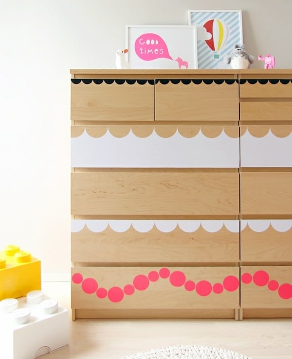 Kinderzimmer Deko Ideen Ikea Kommode aufpeppen