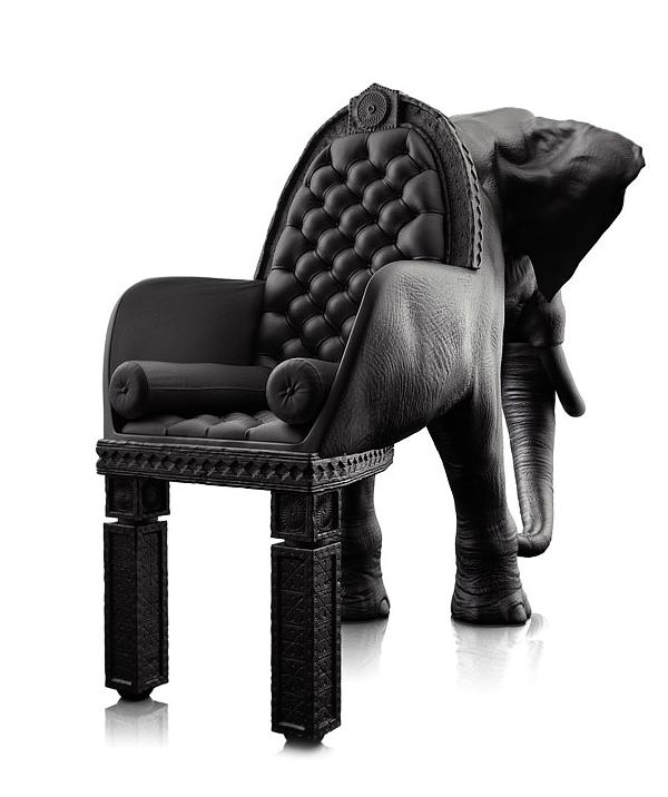 Leder Stuhl Design-mit Armlehnen-schwarz