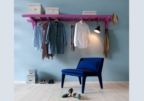 Leiter recyclieren lila Farbe Schlafzimmer Kleiderschrank