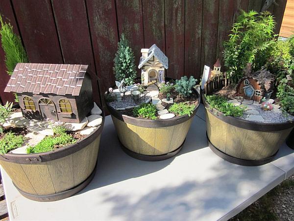 Miniaturgärten in weinfass anlegen ideen
