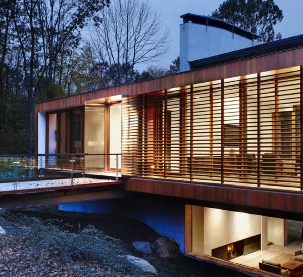 Modernes Holzhaus Fertighaus-Fassadengestaltung