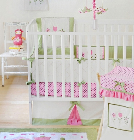 Mädchenzimmer Babybettchen Gitterbett-Bettwäsche  