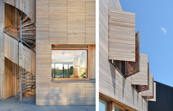 Nachträgliche Holzverkleidung-Fassade Villa-Rieteiland Oost