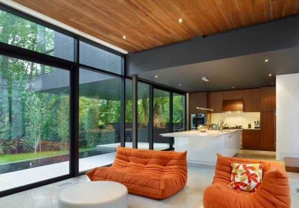 Offener Wohnraum-modernes Wohnklima haus-Küche Sitzecke