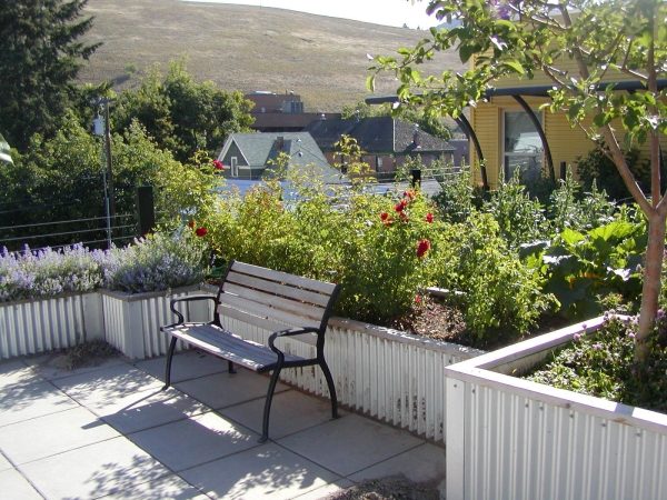 Pflanzenbereiche Dachbalkon terrasse-Sitzbank