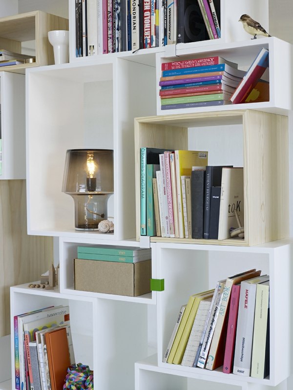 Regalsystem skandinavischer Stil kubistische Bücherregale