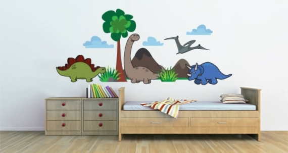 Saurier Wanddekoration-Sticker für Jungenzimmer