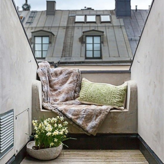 Sofa kleiner-Balkon Gestaltung ideen
