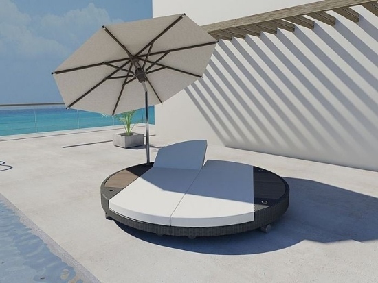 Sonnenschirm Couch Lounge Sofa set-Outdoor