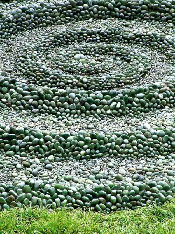 Steine Garten Flusssteine Figuren Spirale