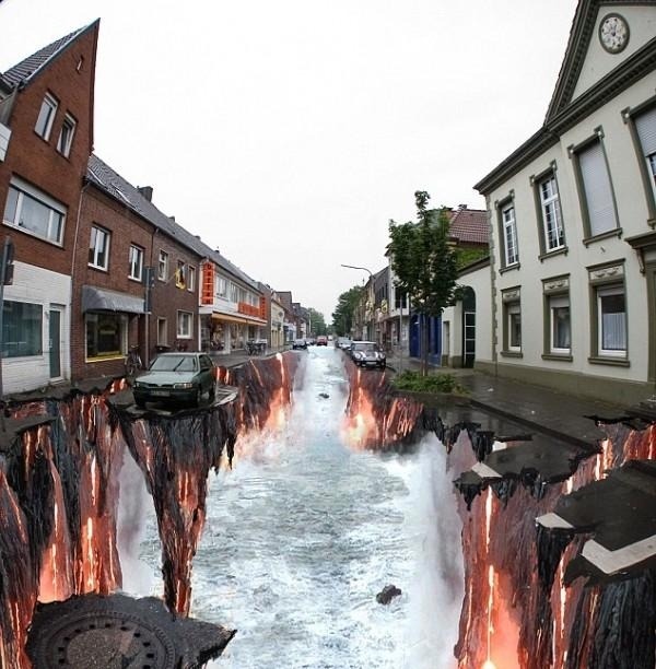 Street Art-Müller-Pflasterkunst Ideen