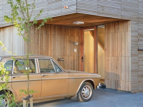 Villa Tamariskhof Holz platten-Garage Wandverkleidung