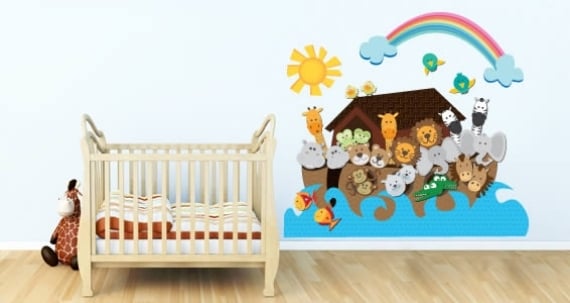 Wand Folie-farbenfroh Babyzimmer einrichten