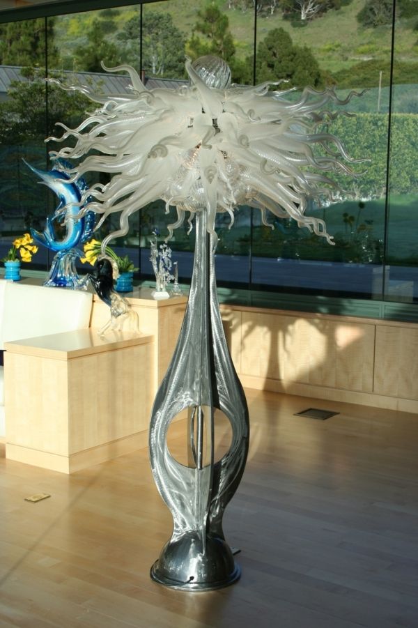 designer lampen aus glas von domsky elegante stehlampe