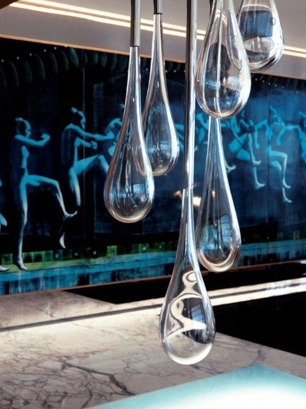 designer beleuchtung aus glas von domsky hängesklulptur
