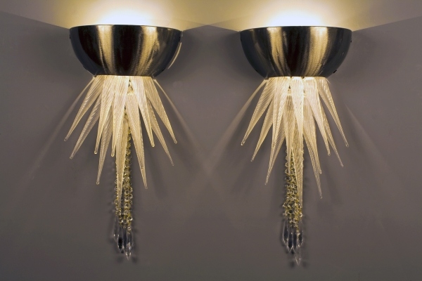 designer lampen aus glas von domsky wand lampen