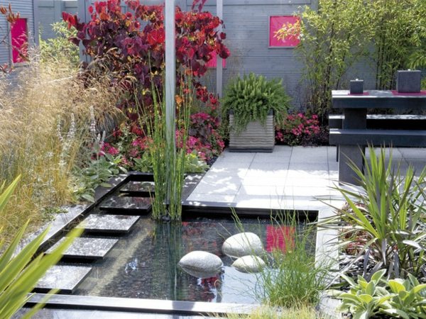 japanischen Garten anlegen Teich Steine Gartendeko Elemente