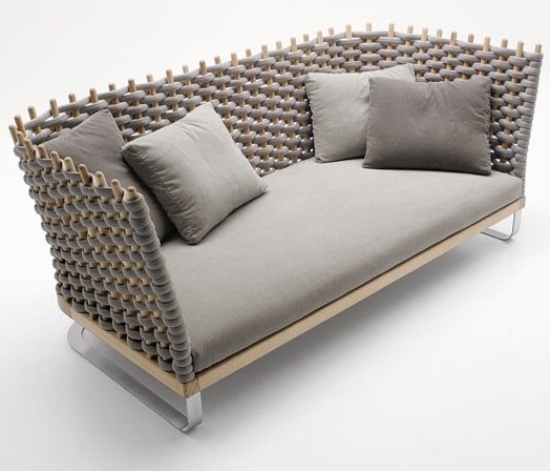 lounge gartenmöbel von paola lenti couch gewebt