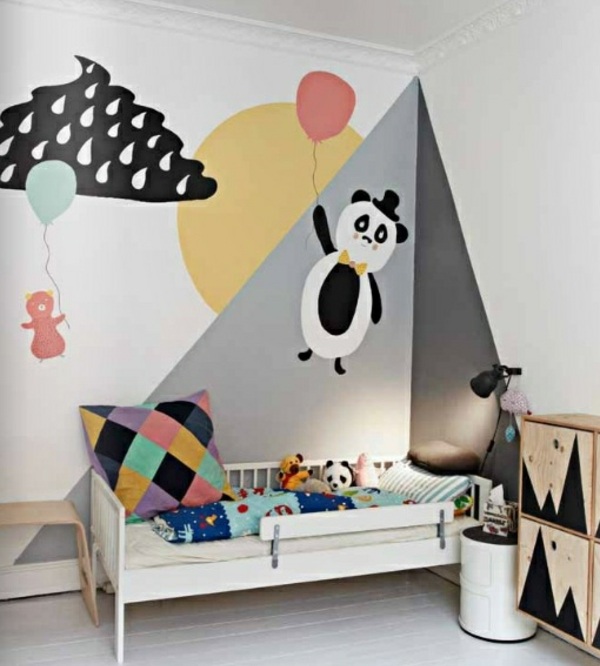 lustiges Kinderzimmer Wandfarbe Ideen 