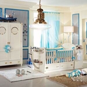luxus-babyzimmer-gestalten-für-jungen-blaue-motive