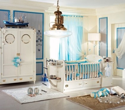 luxus-babyzimmer-gestalten-für-jungen-blaue-motive