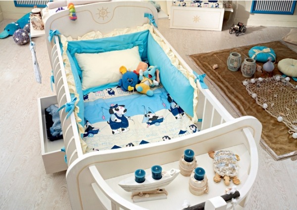 luxus babyzimmer einrichten für jungen kinderbett oberblick