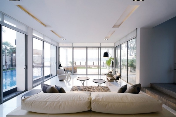 luxus ferienhaus mit modernem design minimalistisches interieur