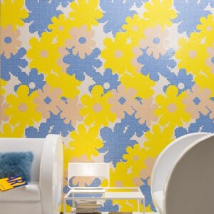 mosaikfliesen-kunst-von-trend-gelb-blaue-blumen