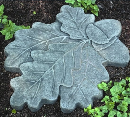 selbst gemachte Garten Steine Idee Blattform