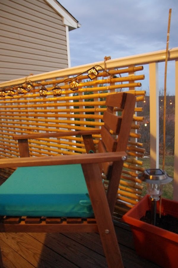 sichtschutz am balkon bauen aus bambus klappbarer stuhl