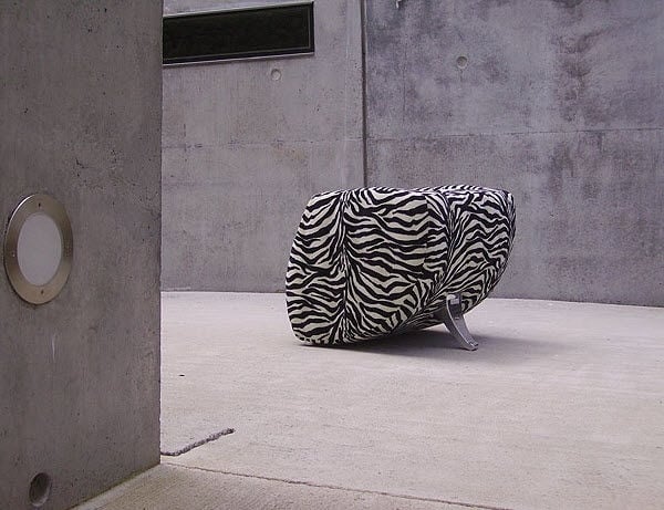 Armsessel Zebra Muster modernes-Design Armlehnstuhl