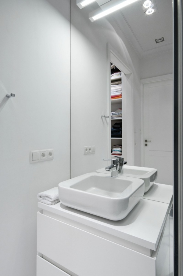 Badezimmer Weiß skandinavisches Design pur