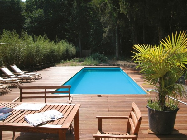 Bangkirai Holz Terrasse Pool Boden