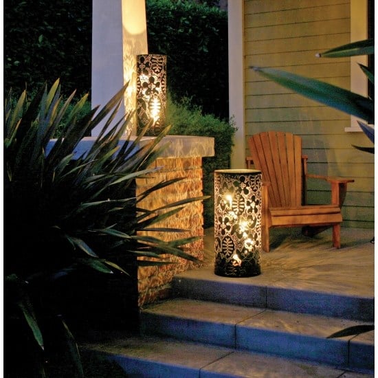 Beleuchtungsideen Garten windlichter dekoratives muster
