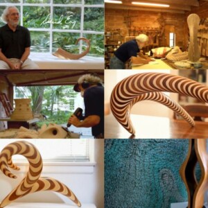 David Endgahl moderne Kunst Werke Holz Skulpturen Ausstellung