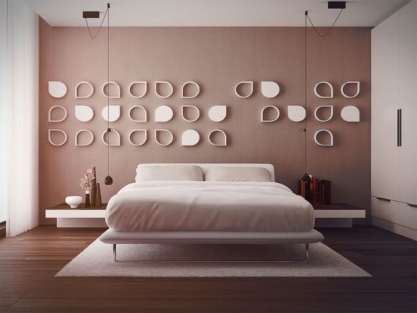 Deko für Wand-im Schlafzimmer einrichten-Design Ideen