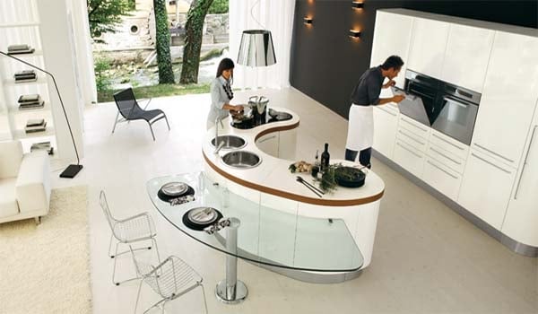 Design Möbel Küche-Einbau Acryl-Barstuhl transparent