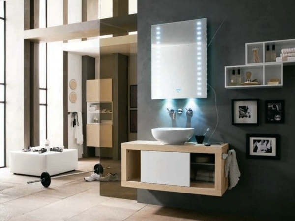 Designer Badezimmer Möbel Waschtisch-Design Spiegel-integriertes Licht