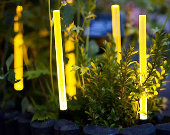Garten Leuchten Design Ideen Solar Paneele