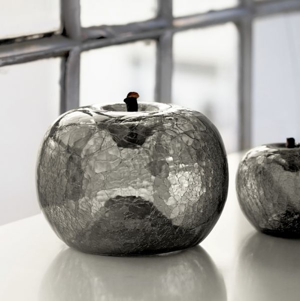 Glas Skulptur Apfel Tisch Deko Ideen